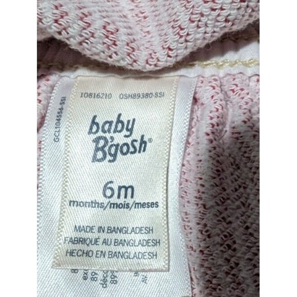 OshKosh Baby Bgosh Vestbak Jumper Dress 6 Months Girls Red Train Striped - Picture 3 of 7